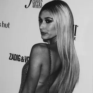 🌝 Hailey Bieber model, celebrity, woman, fashion, blonde telegram sticker