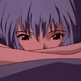 🌸 Rei Ayanami Neon Genesis Evangelion rei ayanami, evangelion, anime, manga, triste, chica, personaje telegram sticker