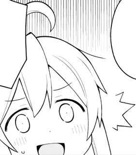 🤣 anime, manga, cartoon, surprised, cute whatsapp sticker