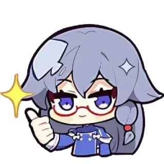 👍 Аниме, Персонаж, Чиби, Большой палец вверх, Милый, Стикер whatsapp sticker