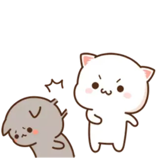 🐼 кот, злой, милый, мультфильм, анимация telegram sticker