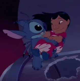 😍 Stitch Мультфильм, Дисней, Персонаж, Лило и Стич, Милый telegram sticker