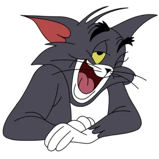 😉 Tom Cat Tom and Jerry gatto, cartone animato, ridere, divertente, meme telegram sticker