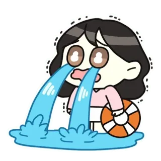 😭 crying, sad, tears, emotional, lifesaver, cartoon, sticker telegram sticker