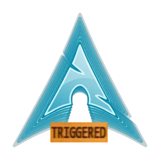 😳 TRIGGERED Logo, Getriggert, Tech, Internet Slang telegram sticker