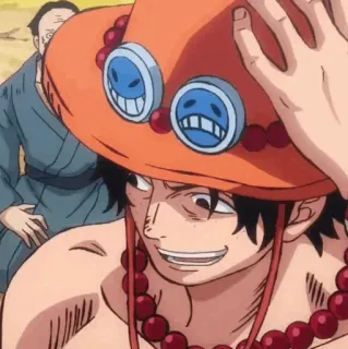 ⛓️ Ace One Piece 애니메이션, 원피스, 에이스, 해적, 불, 밀짚모자, 캐릭터 telegram sticker