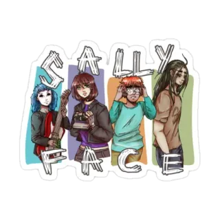 🎸 Sally Face horror, spiel, indie, sally, face, charaktere telegram sticker