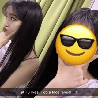 🍈 at 70 likes ill do a face reveal !!!!! Selfie, Lộ mặt, Lượt thích, Mạng xã hội, Emoji telegram sticker