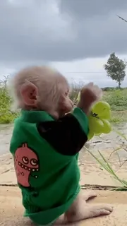 ๐ monkey, animal, balloon, cute, nature telegram sticker