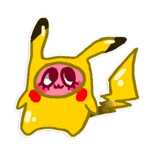 ⚡️ Pikachu пикачу, покемон, мультфильм, аниме, милый, каваий, стикер telegram sticker