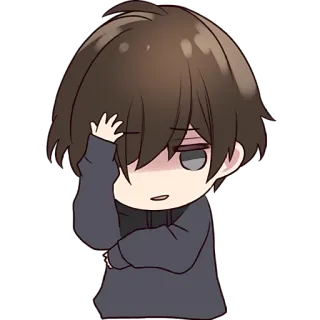 🤦‍♂ Чиби, Аниме, Мультфильм, Уставший, Грустный, Измученный whatsapp sticker