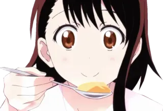 😋 Anime, Mädchen, Essen, Löffel, Essen, Süß whatsapp sticker