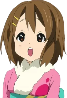 🌚 Yui Hirasawa K-On! Anime, K-On, Yui Hirasawa, Mignon, Dessin animé, Fille whatsapp sticker