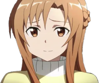 🙂 Asuna Yuuki Sword Art Online Anime, Personagem, Garota, Sorrindo, Fofa, Asuna, Sword Art Online telegram sticker