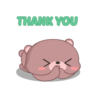 💗 THANK YOU gracias, lindo, oso, agradecido, agradecimiento, dibujos animados telegram sticker