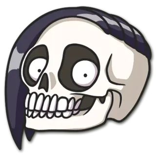 😀 esqueleto, caveira, emo, desenho animado, engraçado telegram sticker