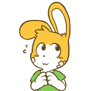 🥺 кролик, милый, животное, мультфильм, наклейка whatsapp sticker