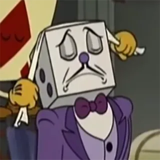 🤠 King Dice Cuphead cuphead, könig würfel, cartoon, charakter telegram sticker