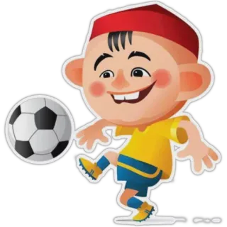 ⚽️ 만화, 축구, 공, 소년, 스포츠 whatsapp sticker