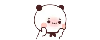 🔰 Panda, Süß, Errötend, Kawaii, Cartoon, Sticker whatsapp sticker