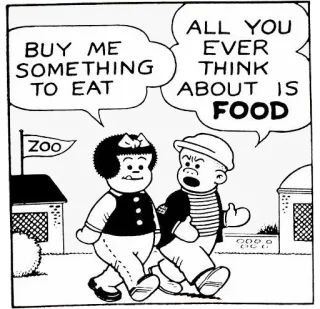 😞 BUY ME SOMETHING TO EAT
ALL YOU EVER THINK ABOUT IS FOOD Cartoon, Zoo, Essen, Comic, Essen, Figuren telegram sticker