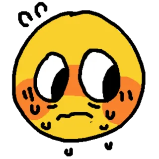 😰 emoji, nerveux, jaune, visage, émotion, anxieux telegram sticker