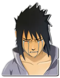😭 Sasuke Naruto Anime, Płacz, Smutny, Sasuke, Naruto, Postać telegram sticker