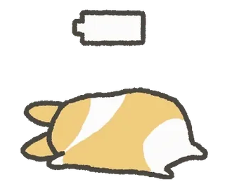 unmotivated dog corgi animation sticker @moe_sticker_bot telegram stickers