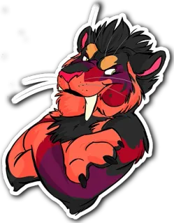 😏 leão, antro, antropomórfico, furry, desenho animado, personagem telegram sticker