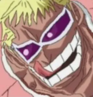 😋 Donquixote Doflamingo One Piece 애니, 만화, 악당, 도플라밍고, 원피스 telegram sticker