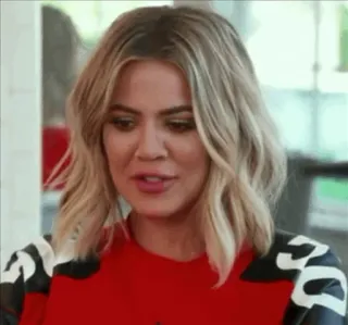 🍟 Khloe Kardashian reality tv, Khloé Kardashian, celebrità, ritratto, persona, donna telegram sticker