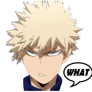 ❔ Katsuki Bakugo My Hero Academia WHAT Anime, Manga, Bakugo, My Hero Academia telegram sticker