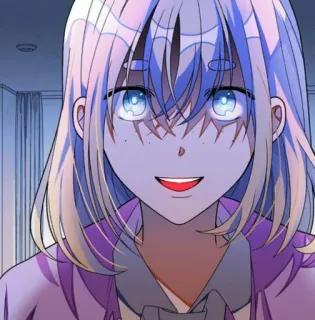 😈 anime, cartoon, woman, girl, portrait, face telegram sticker