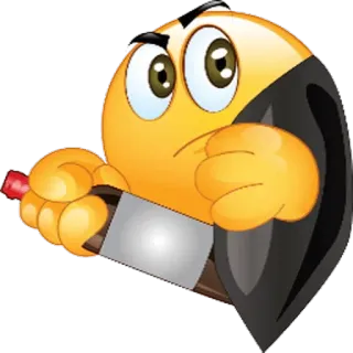 😫 wütend, emoji, messer, angriff, gewalt telegram sticker