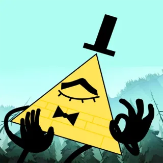 👌 Bill Cipher Gravity Falls Bill Cipher, Gravity Falls, triangle, cartoon, character, animation telegram sticker