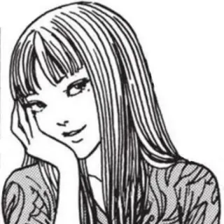 😏 Tomie Manga, Junji Ito, Horror, Japoński, Tomie telegram sticker