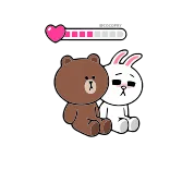 😴 oso, conejo, amor, corazón, lindo, relación, dibujos animados telegram sticker