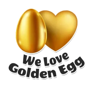 ❤️ We Love Golden Egg 황금 알, 계란, 하트, 사랑, 귀여운 telegram sticker