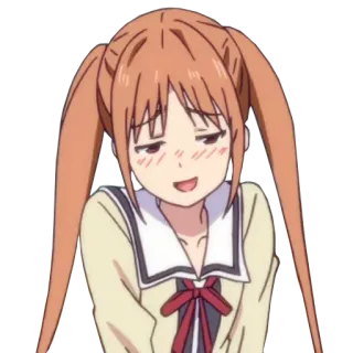 👩 Anime, Menina, Desenho animado, Fofo, Sorrindo telegram sticker