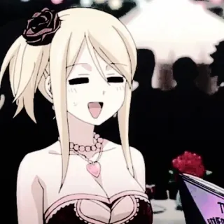 🎏 Lucy Heartfilia Fairy Tail Anime, Manga, Fairy Tail, Lucy Heartfilia, Dibujos animados, Animación whatsapp sticker