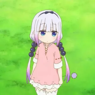 🍡 Kanna Kamui Miss Kobayashi's Dragon Maid Anime, Dragon, Loli, Mignon, Kawaii, Kanna, Miss Kobayashi's Dragon Maid telegram sticker