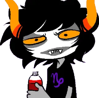 ♑ Terezi Pyrope Homestuck Homestuck, Terezi Pyrope, Troll, Steinbock whatsapp sticker