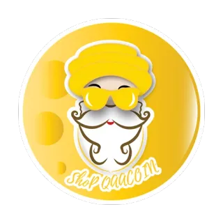 👜 Shop QAACOM ร้านค้า, สีเหลือง, หนวดเครา, การ์ตูน, ตัวละคร telegram sticker