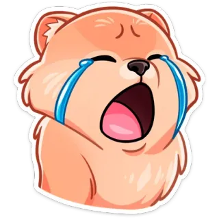 😭 khóc, buồn, gấu, hoạt hình, cảm xúc, đau khổ telegram sticker