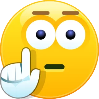 😶 Emoji, Shhh, Silêncio, Dedo, Quieto telegram sticker