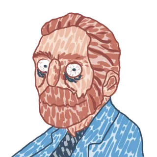 😳 Vincent van Gogh Vincent van Gogh, artista, pintor, retrato, arte, artista famoso whatsapp sticker