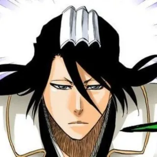 ⚔ Byakuya Kuchiki Bleach Anime, Manga, Żniwiarz dusz, Kapitan, Poważny telegram sticker