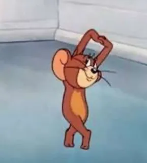 🕺 Jerry Mouse Tom and Jerry cartoon, mouse, Jerry, dance telegram sticker