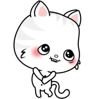 ☺️ 고양이, 귀여운, 카와이, 스티커 telegram sticker