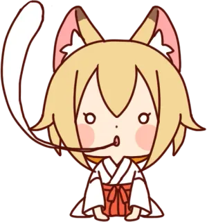 👻 Senko The Helpful Fox Senko-san 애니메이션, 여우, 귀여운, 캐릭터, 센코 telegram sticker